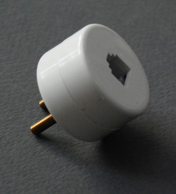 Μετατροπέας Φις Αρσενικό Διπολικό (Τηλεφώνου) σε RJ11 